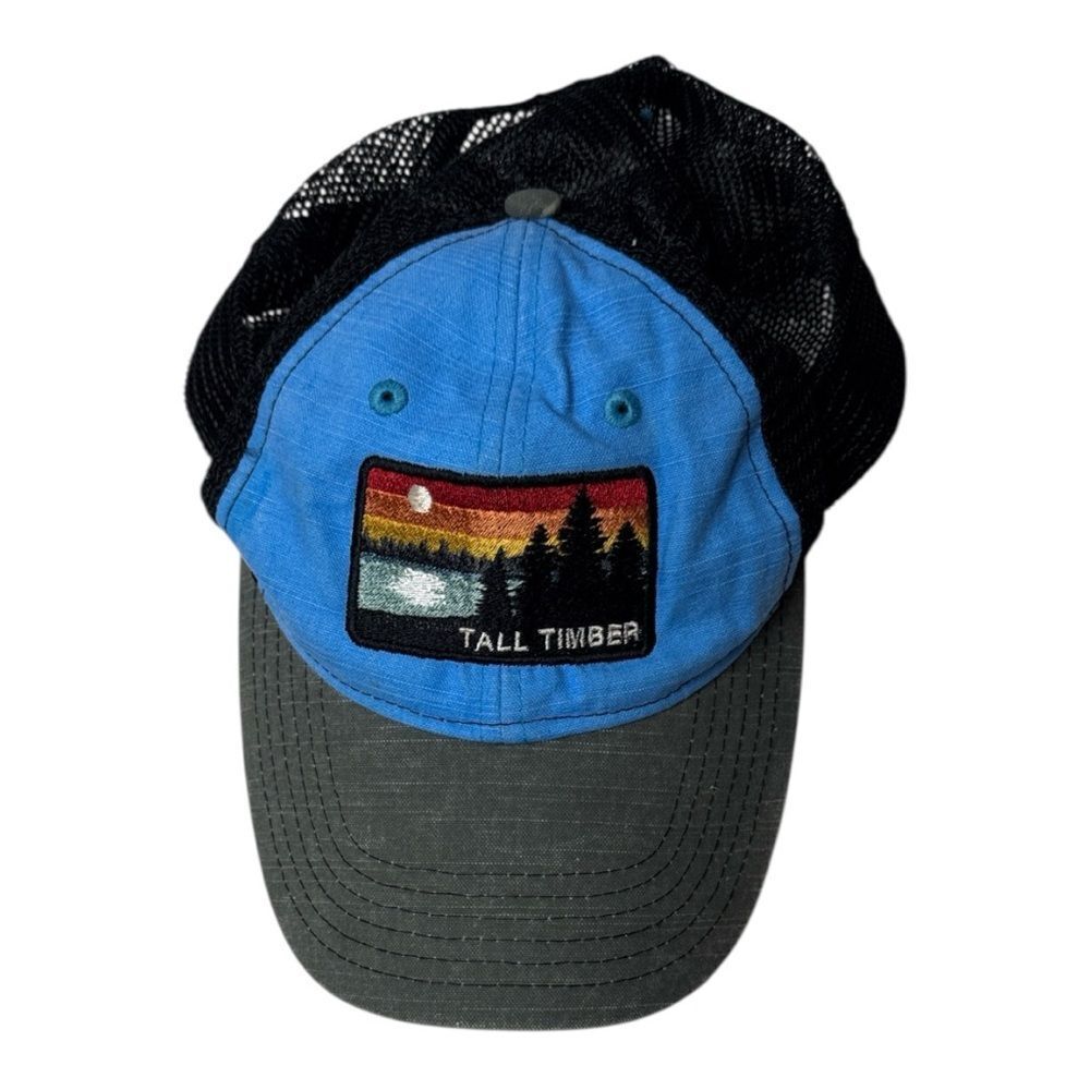 Blue 84 Tall Timber Black/Blue Mesh Trucker‎ Cap.